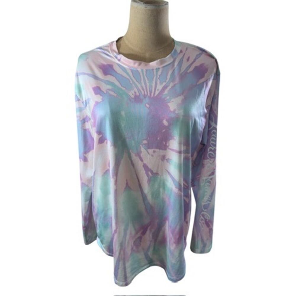 "Lauren James" Pastels Tie Dye Lightweight Poly Shirt Surfer Beach Boat Summer S